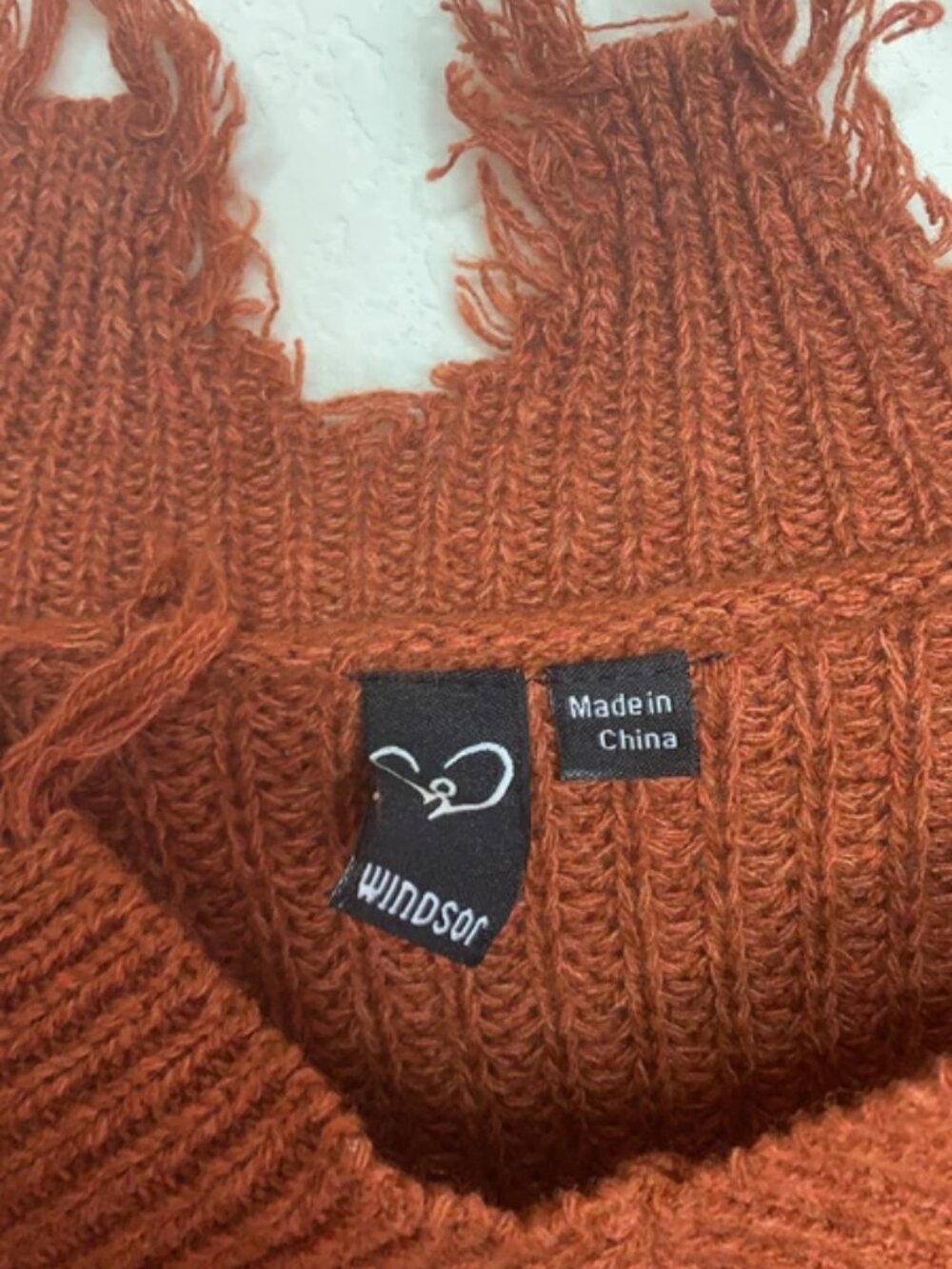 Windsor Rust Distressed Sweater - Picture 2 of 4
